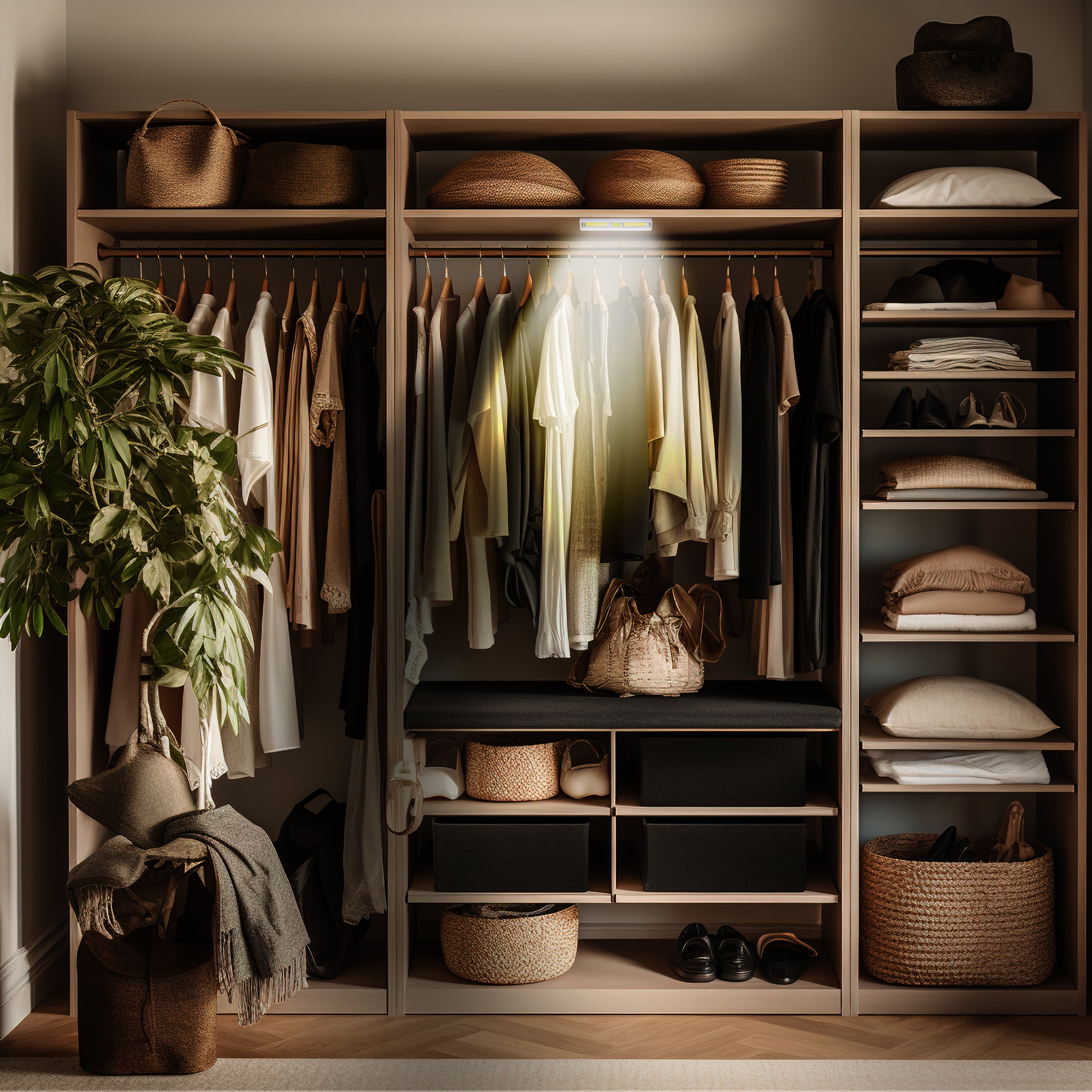 DICTROLUX - Barre Led Wireless Luce Bianco Caldo - Set 2 pezzi